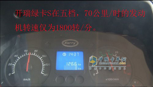 開(kāi)瑞綠卡S發(fā)動(dòng)機(jī)轉(zhuǎn)速