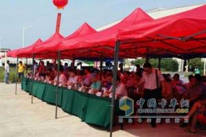 陜汽重卡湖南75輛渣土車完成交車