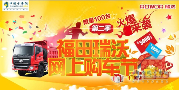 福田瑞沃第二季網(wǎng)上購車體驗營銷活動