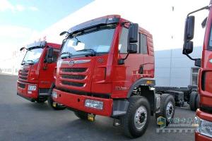 一汽解放青島 天V 380馬力 8×4LNG(國五)自卸車