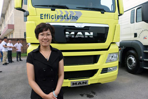 吳越新港物流:要時效，德國曼恩卡車用著很放心