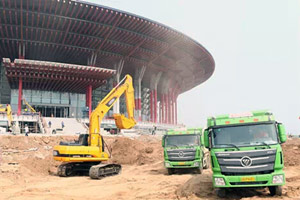 歐曼新型渣土車助力北京新機(jī)場工程建設(shè)