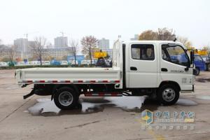 福田瑞沃五十鈴國(guó)四110馬力 4×2 雙排平板載貨車