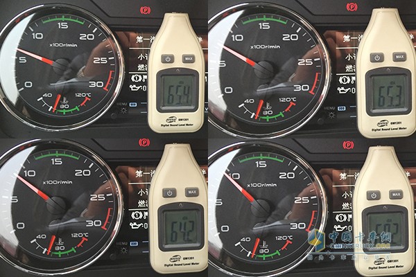 發(fā)動機轉(zhuǎn)速怠速、700r/min、800r/min、900r/min駕駛室內(nèi)部噪音