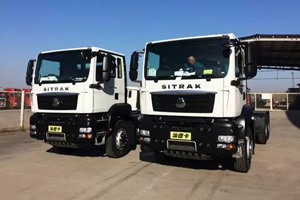 中國重汽汕德卡 C7H 6×4三一右置泵車成功下線