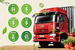 新鮮只需六個點(diǎn)——解放J6P 8×4 綠通版載貨車