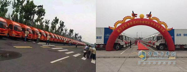 胎大王批量采購(gòu)康鈴、達(dá)沃豐物流批量采購(gòu)帥鈴中卡
