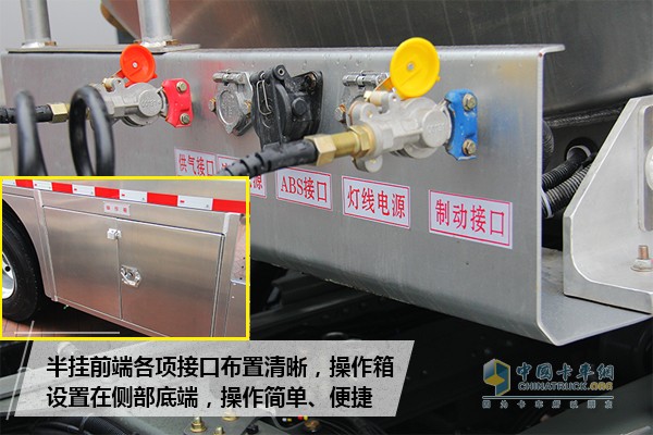 HOWO-T7H B版危化品牽引車半掛接口、操作箱