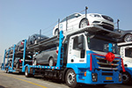 攜手安吉物流  上汽紅巖中置軸轎運車正式批量上路運營