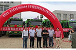 陜汽重卡交付常州15臺新型渣土車