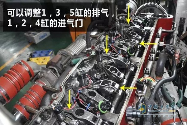 可以調(diào)整1、3、5缸的排氣，1、2、4缸的進(jìn)氣門