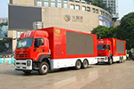 重慶街頭的慶鈴五十鈴消防宣傳車霸氣十足！