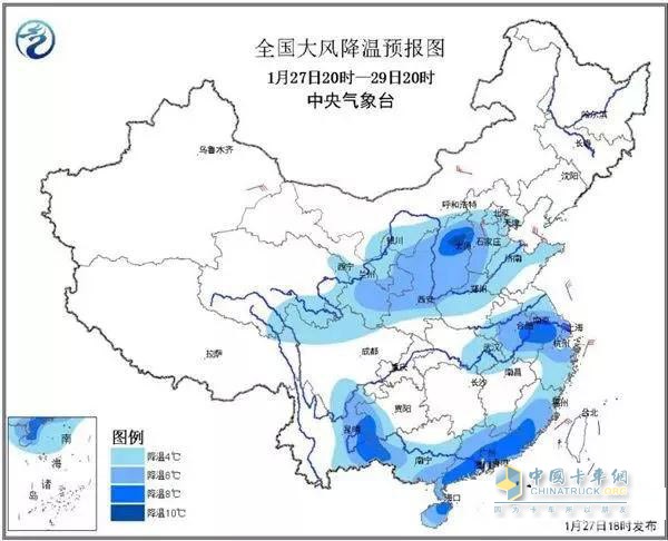 全國大風(fēng)降溫預(yù)報圖