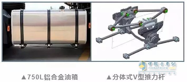 新型V推結(jié)構(gòu)，750L鋁合金大油箱
