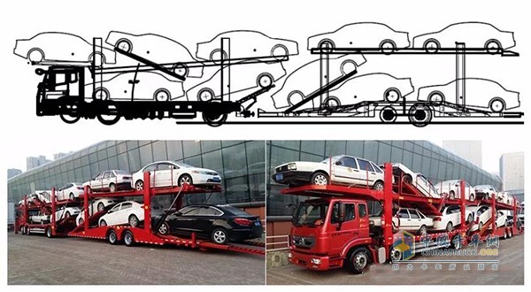 通過(guò)合理布置，可裝載10臺(tái)轎車