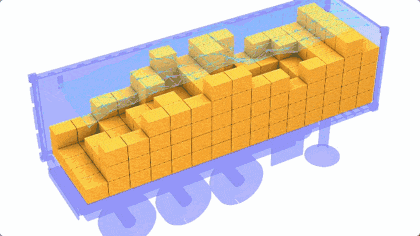 通過先進技術對貨物智能建模，保證運輸全程貨物可視化