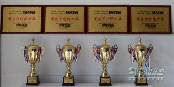 徐工E300摘得最佳爬坡獎(jiǎng)、最佳涉水獎(jiǎng)、最佳節(jié)電獎(jiǎng)與用戶評(píng)價(jià)獎(jiǎng)四項(xiàng)重量級(jí)大獎(jiǎng)