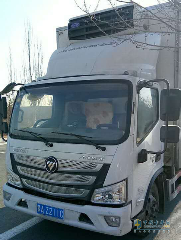 旺元冷鏈物流所用的福田歐馬可S5
