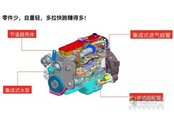 東風(fēng)康明斯ISL9.5發(fā)動(dòng)機(jī)自重輕，多拉快跑賺得多！