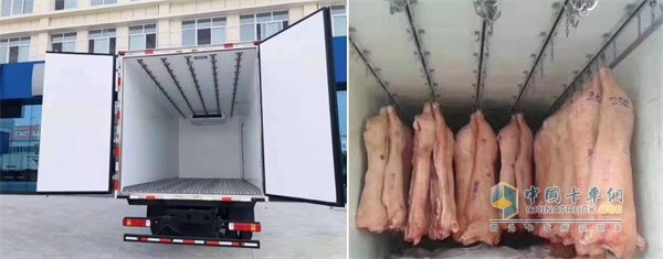 歐馬可為豬肉運(yùn)輸打造的“冷鏈之星”肉鉤車(chē)產(chǎn)品