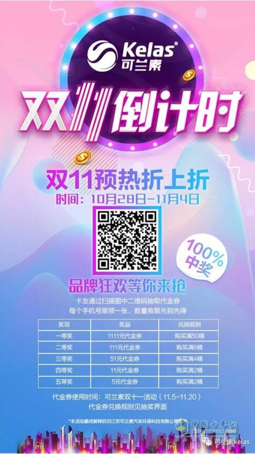 可蘭素雙11預(yù)熱活動抽到即賺到