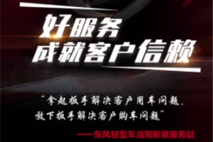好服務(wù)成就客戶信賴—東風輕型車當陽新星服務(wù)站