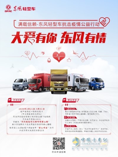 滿載信賴 東風(fēng)輕型車抗擊疫情公益行動