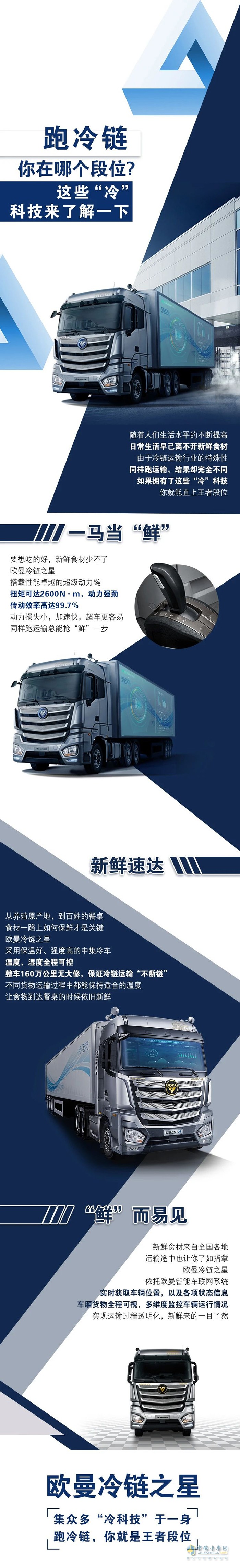 歐曼超級重卡：跑冷鏈，你在哪個段位?