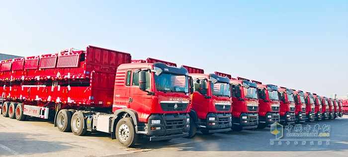 山東鑼響 側翻自卸半掛車 客戶批量定制