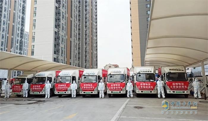 由31臺遠程E200輕卡組成的義務保供用車隊