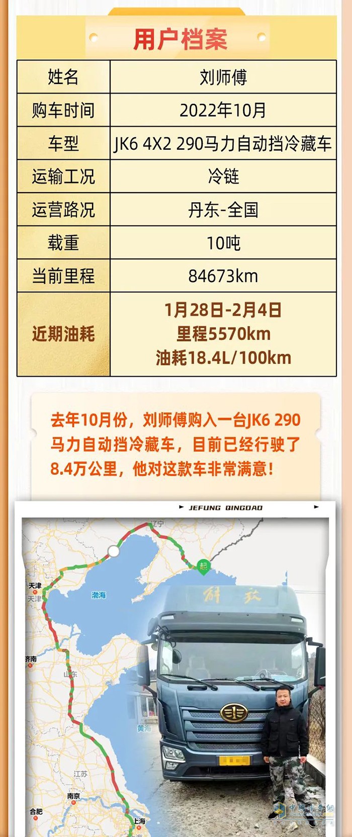 用戶心聲：JK6 290馬力載貨車，買得值！