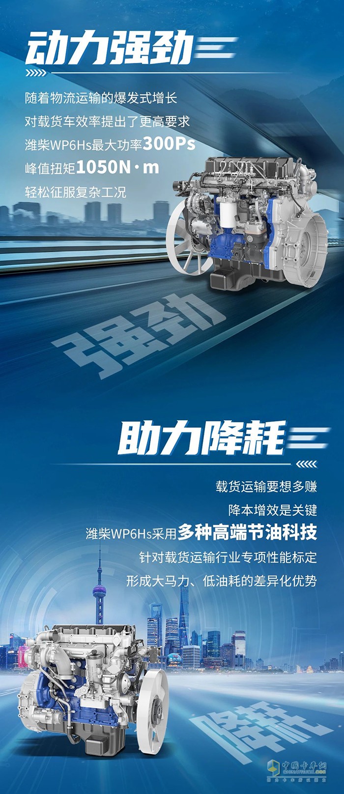 燃擎芯生濰柴WP6Hs超級動力，賦能載貨未來！