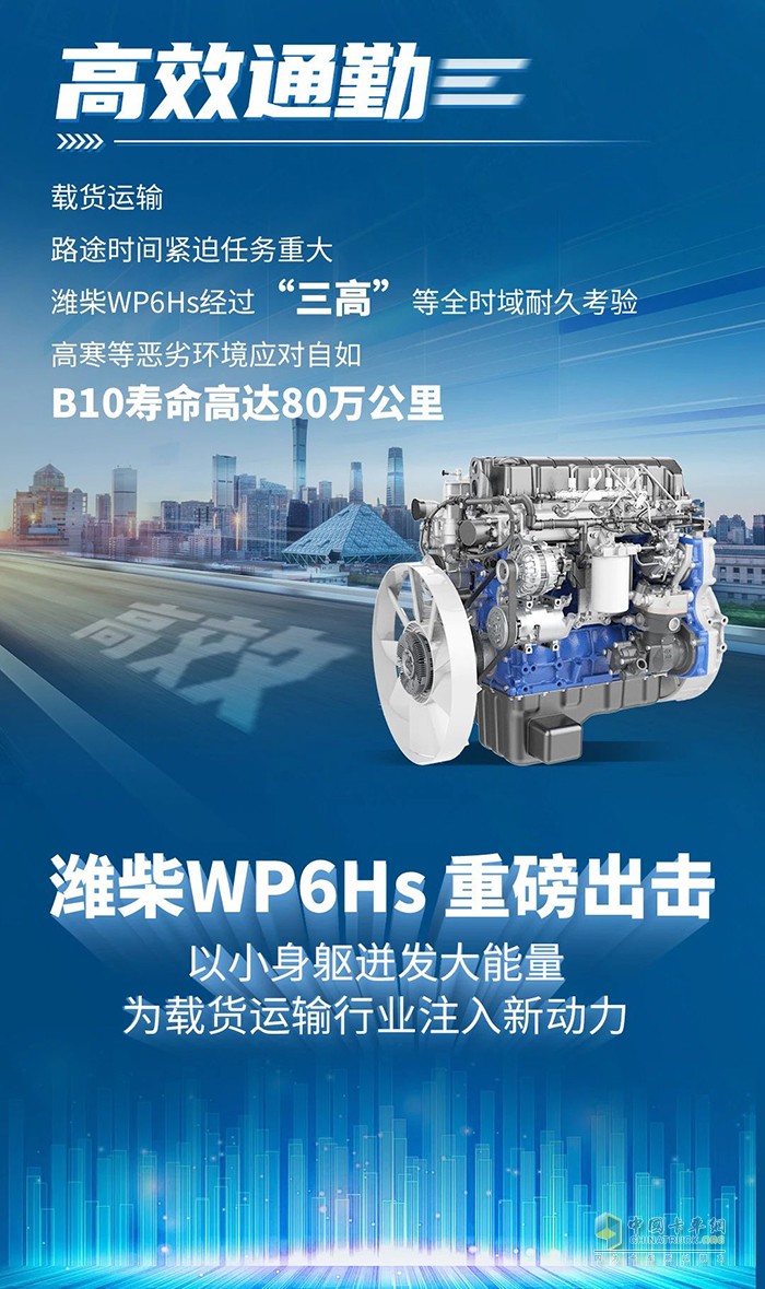 燃擎芯生濰柴WP6Hs超級動力，賦能載貨未來！