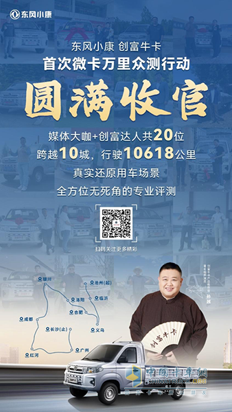 首次微卡萬(wàn)里眾測(cè)行動(dòng)圓滿收官，東風(fēng)小康創(chuàng)富?？ㄕ宫F(xiàn)強(qiáng)大實(shí)力