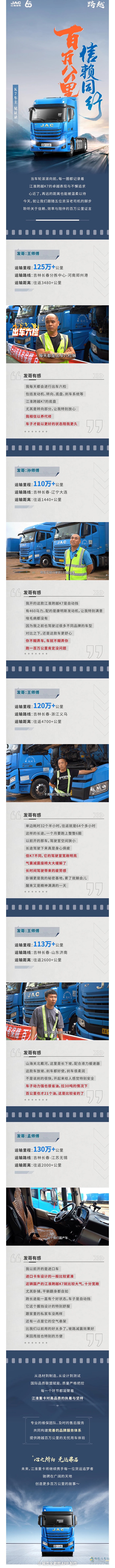 江淮重卡:百萬公里，信賴同行！K7車主見證錄