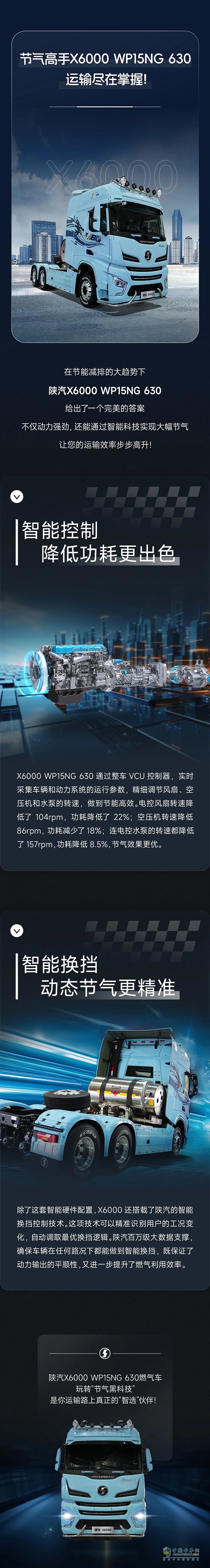 陜汽：節(jié)氣高手X6000 WP15NG 630，運輸盡在掌握！