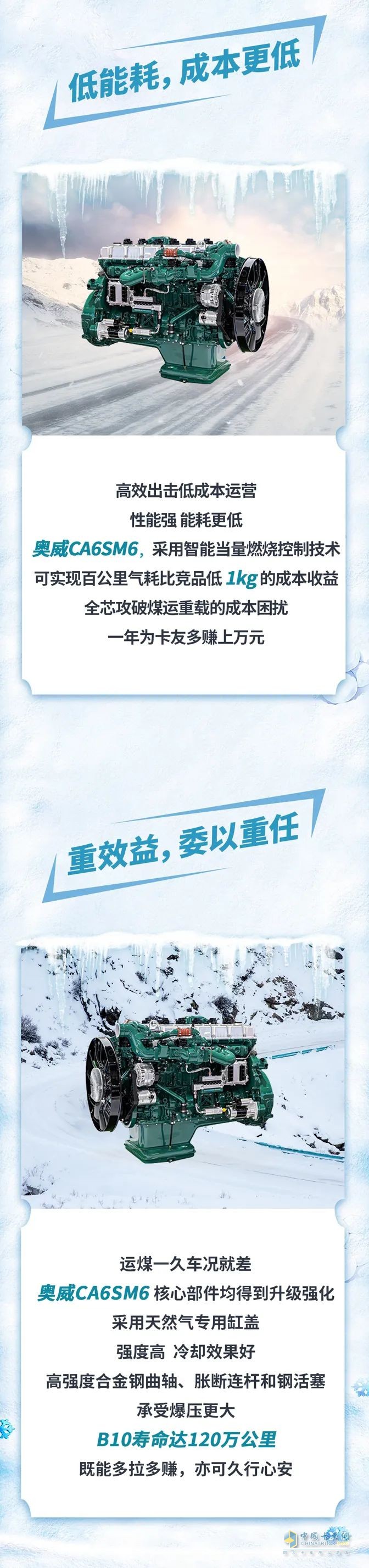 奧威CA6SM6助力冬季溫暖，勇闖黑金之路