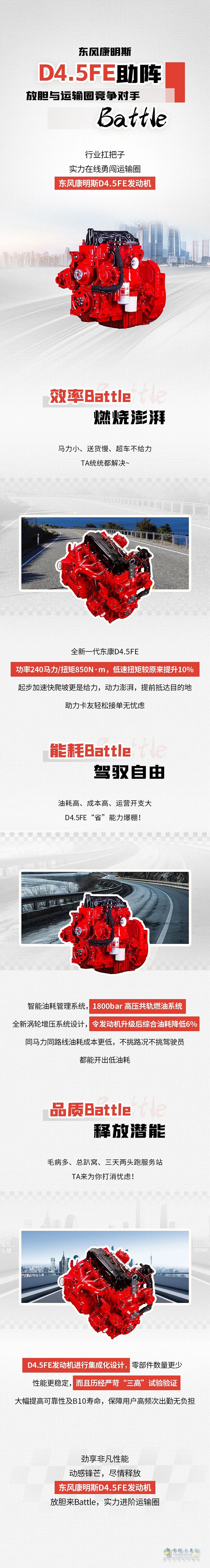 東風康明斯D4.5FE助陣 放膽與運輸圈競爭對手Battle