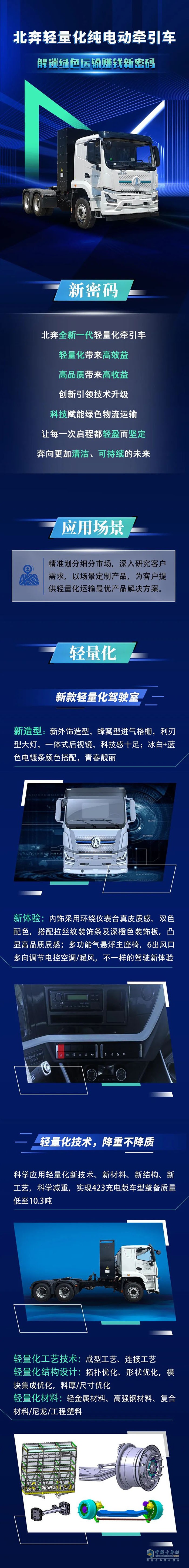 北奔輕量化純電動(dòng)牽引車(chē)解鎖綠色運(yùn)輸賺錢(qián)新密碼