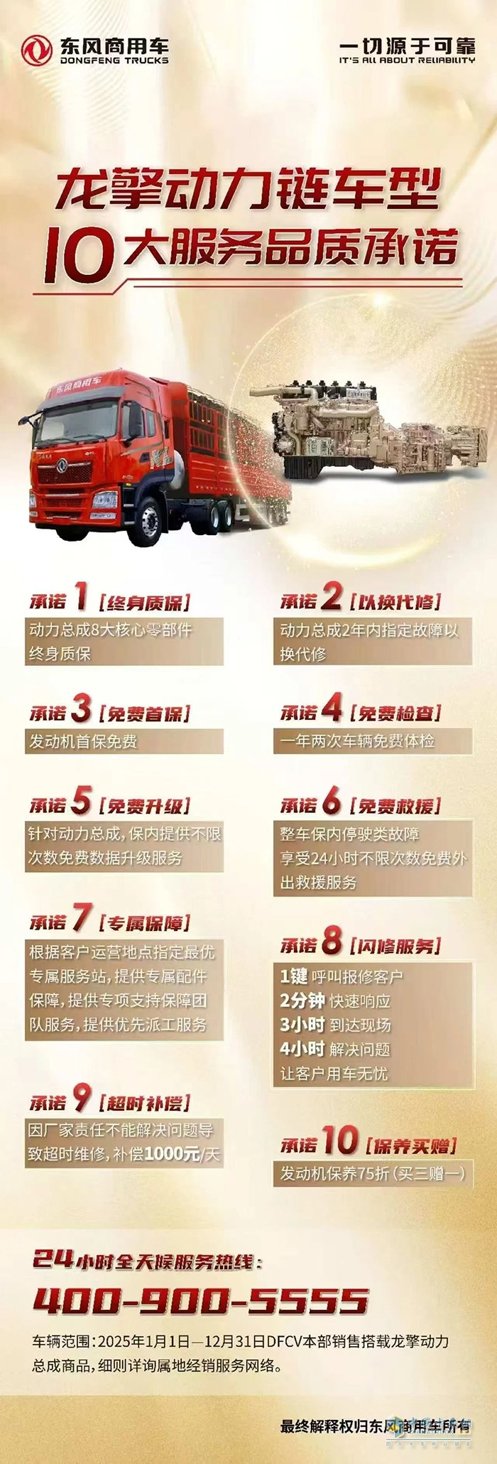 龍擎動(dòng)力鏈車(chē)型10大服務(wù)品質(zhì)承諾，開(kāi)啟無(wú)憂(yōu)出行新篇章！