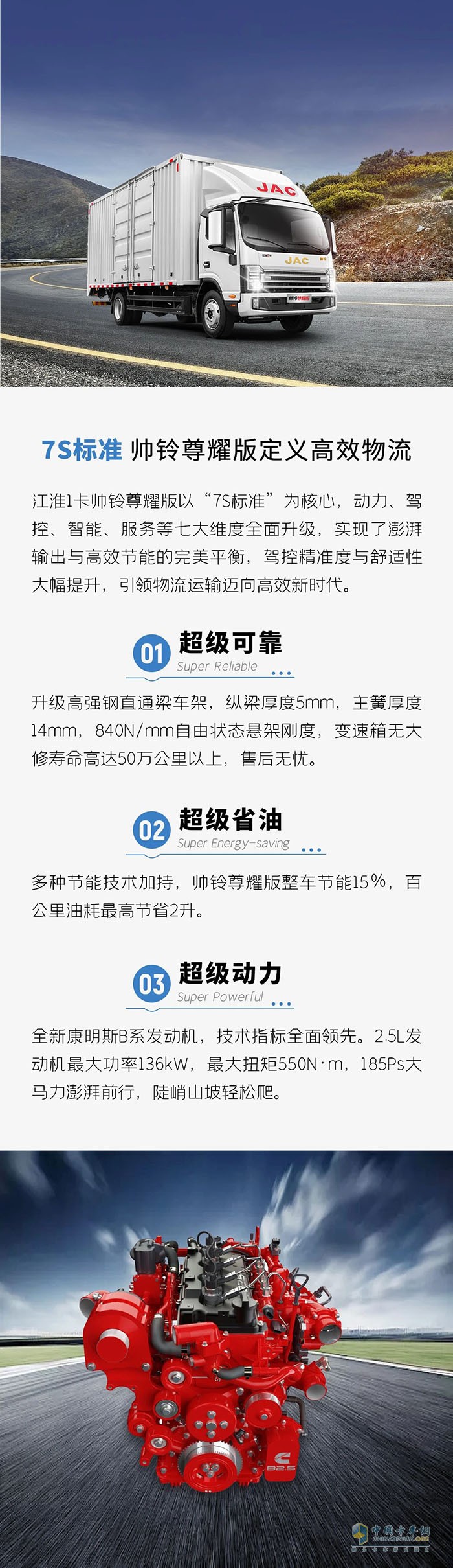 江淮帥鈴尊耀版2月26日全國上市，7S標(biāo)準(zhǔn)引領(lǐng)物流高效化