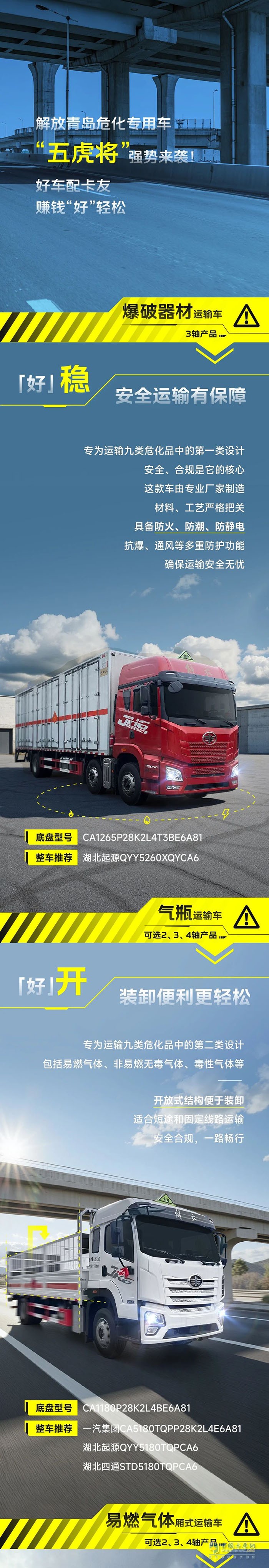 解放青島危化“五虎將”，個個都是運輸“好”漢！
