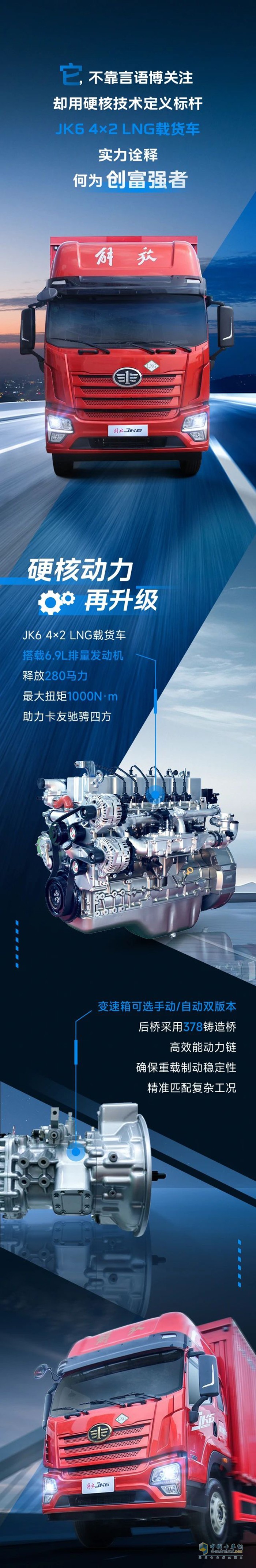 解放青汽JK6 4×2載貨車不語(yǔ)，只一味地賺錢