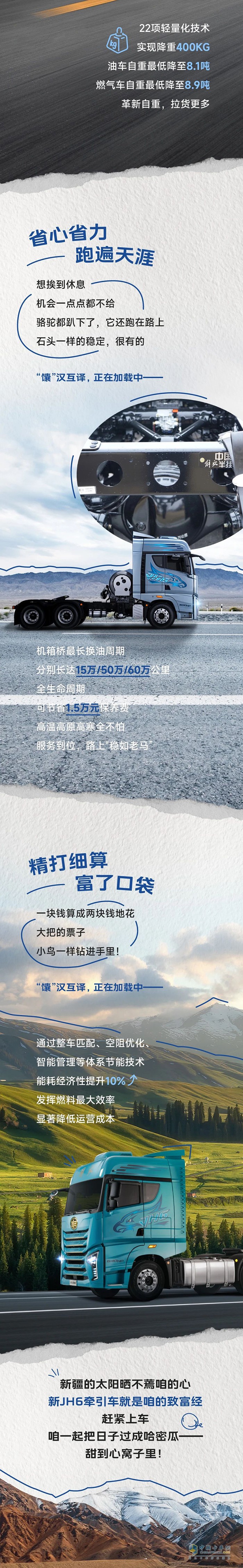 新疆卡友寫(xiě)給大家的解放青汽新JH6牽引車使用說(shuō)明書(shū)