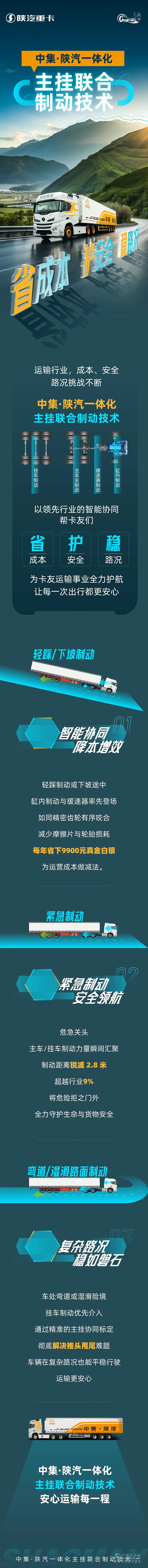 中集·陜汽一體化主掛聯(lián)合制動(dòng)技術(shù)，省成本、護(hù)安全、穩(wěn)路況！