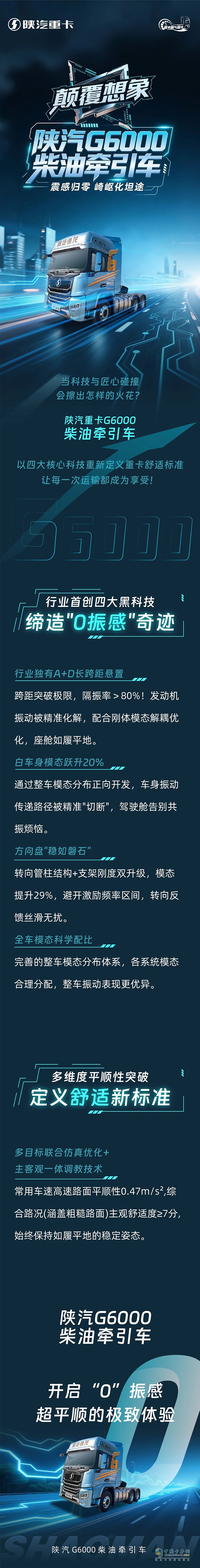 顛覆想象！陜汽G6000柴油牽引車，震感歸零，崎嶇化坦途!