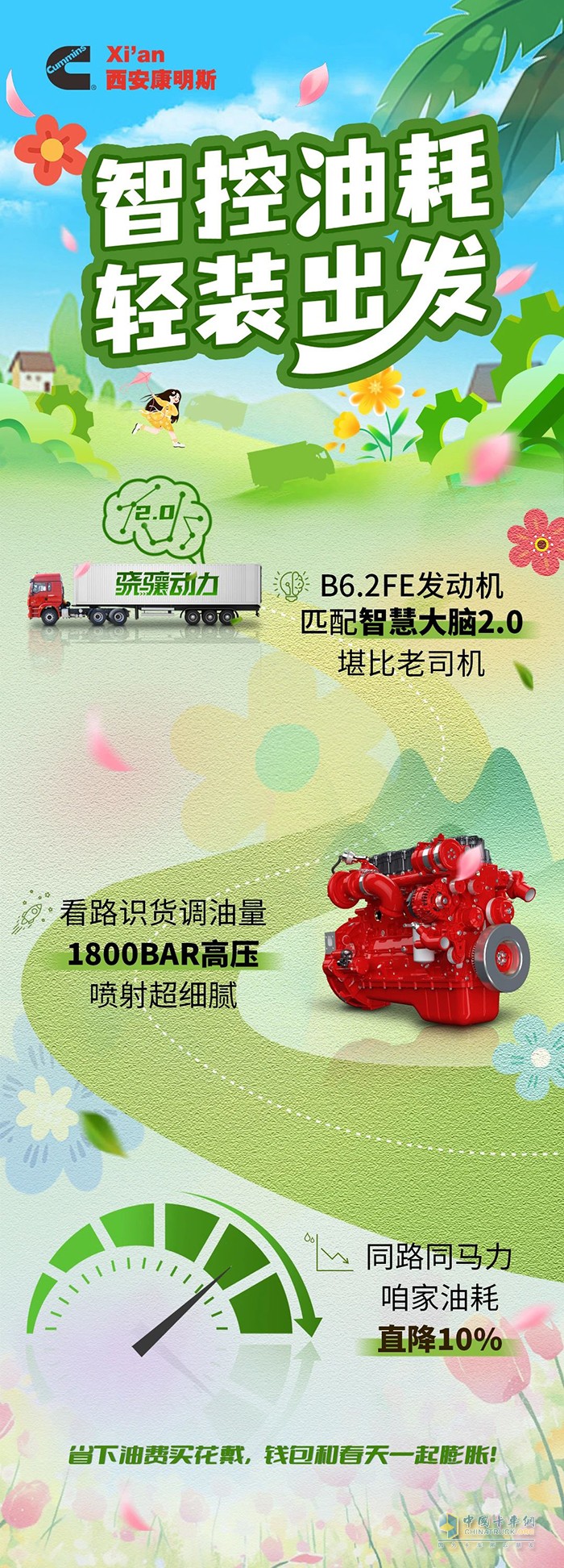 智控油耗多省錢，西安康明斯B6.2FE發(fā)動機膨脹錢包有實力！