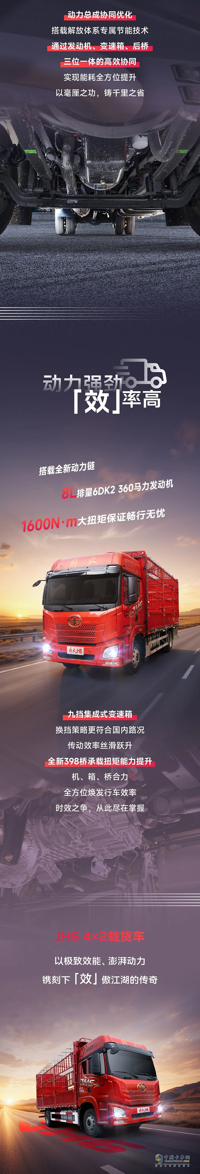購車買一送“一” 解放JH6 4×2載貨車“效”傲江湖