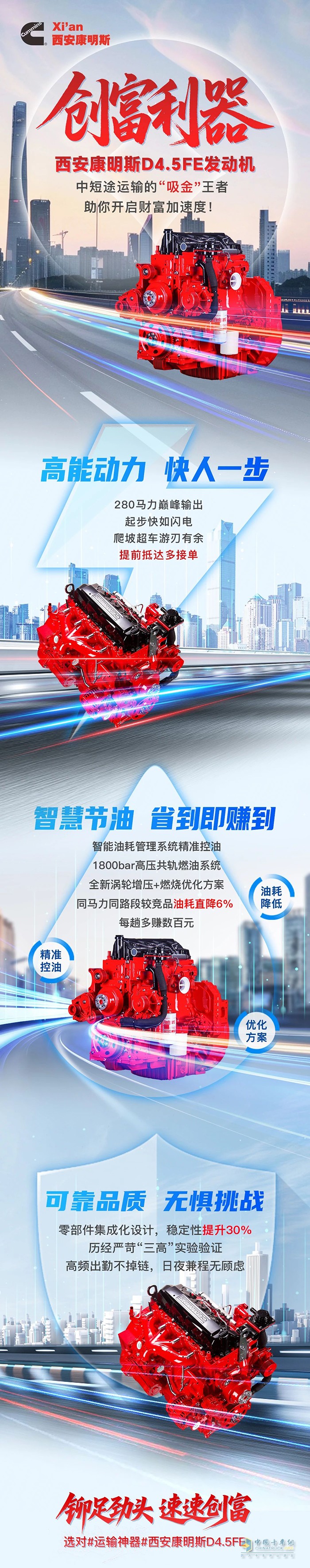 賺錢選對“吸金”王，西康D4.5FE動力制勝中短途運輸！