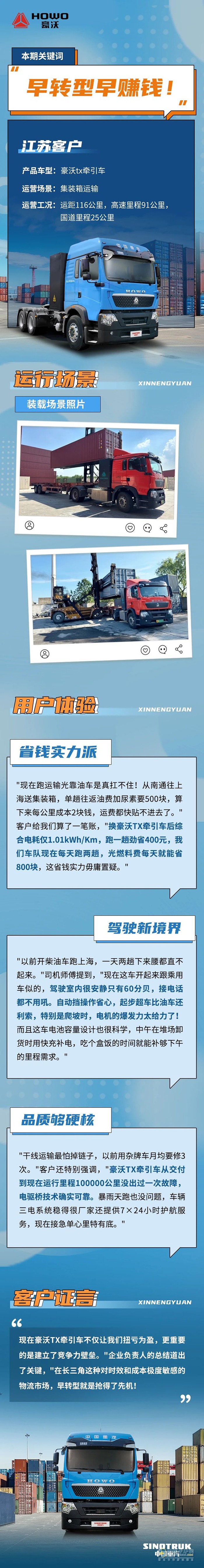 中國重汽豪沃新能源:“早轉(zhuǎn)型早賺錢，省下的都是純利潤！”